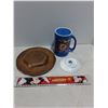 Image 2 : Disney/Mickey Mouse Memorabilia (Ash Tray, Ruler, Mug, Art Dish)