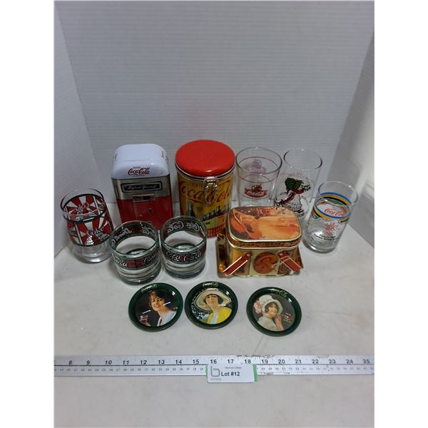 Coca-Cola Memorabilia (Glasses, Tins, Coasters)