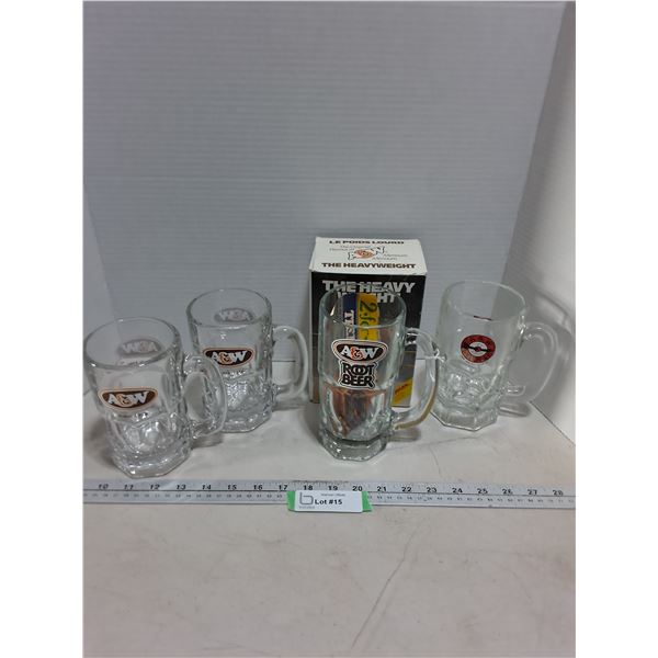 (4) A&W Mugs