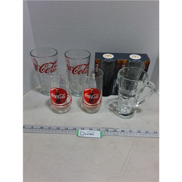 (7) Assorted Coca-Cola Glasses - PICK UP