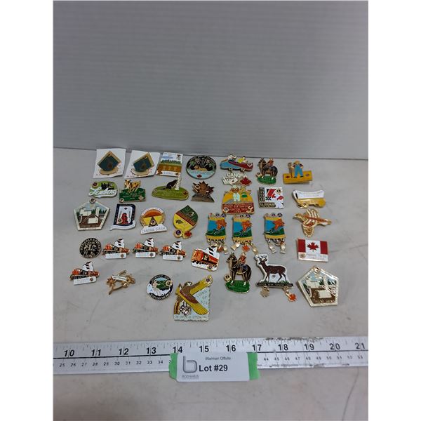 (35) Assorted "Lion's Club" Metal Souvenirs - Some Vintage
