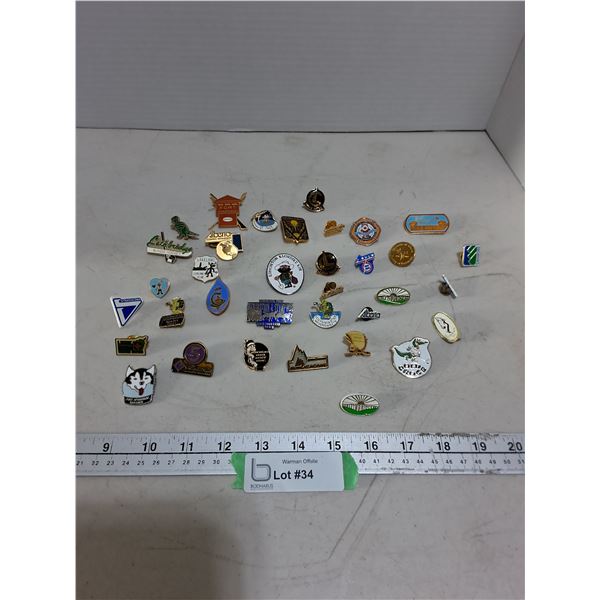 (34) Alberta Themed Souvenir Pins