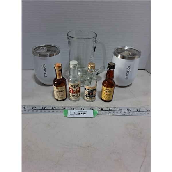 (2) Insulated Corkcicle Glasses, Mugs, Shot Bottles
