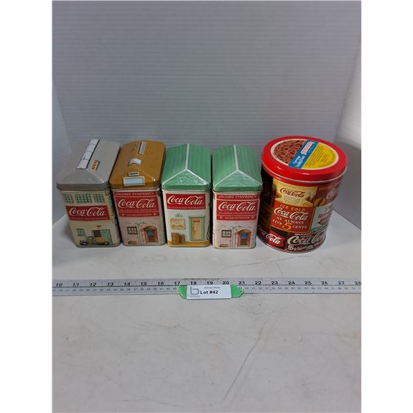 (5) Coca-Cola Tins
