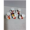 Image 2 : (5) Porcelain Chef Salt/Pepper/Oil Dispensers