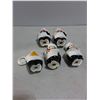 Image 3 : (5) Porcelain Chef Salt/Pepper/Oil Dispensers