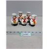 Image 1 : (5) Porcelain Chef Salt/Pepper/Oil Dispensers