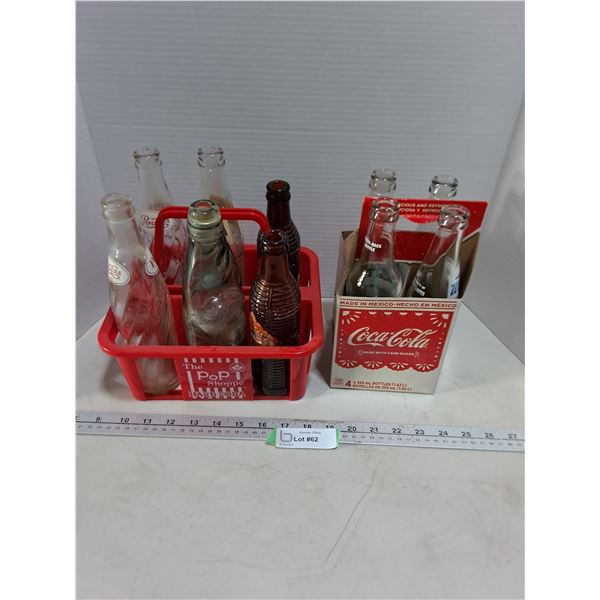 (10) Vintage Pop Bottles & Totes