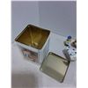 Image 3 : (8) Porcelain Ornaments, Vintage Tin