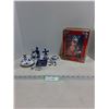 Image 1 : Holland Inspired Porcelain Ornaments, Christmas Tin