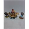 Image 2 : (3) Porcelain Ornaments (Noah's Ark Turns with Wind-Up Music)