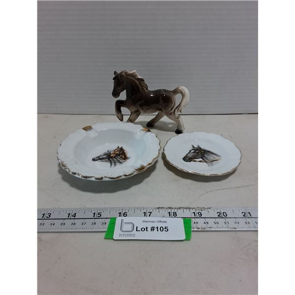 (3) Horse Inspired Ceramics