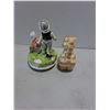 Image 2 : (2) Porcelain Ornaments (Schmid is Musical Carousel, Cat Spice Shaker)