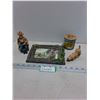 Image 1 : (4) Vintage Inspired Ornamental Decor, Tin