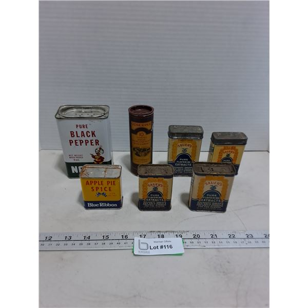 (7) Vintage Product Tins - Some with Contents