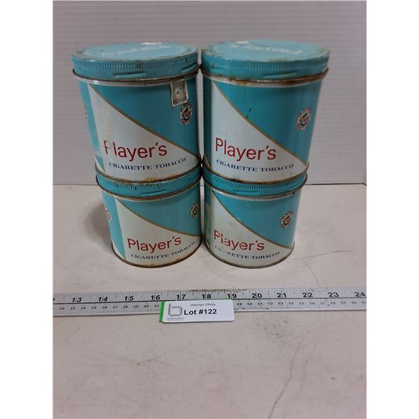 (4) Vintage Player's Tobacco Tins