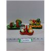 Image 1 : (3) Sets of Porcelain Bird Salt & Pepper Shakers w/Trays