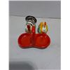 Image 4 : (3) Sets of Porcelain Bird Salt & Pepper Shakers w/Trays