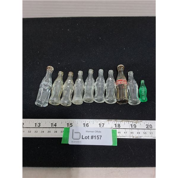 (10) Miniature Glass Pop Bottles