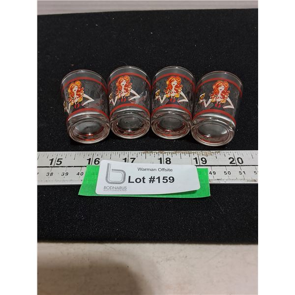 Set of 4 "O" Mini Shot Glasses