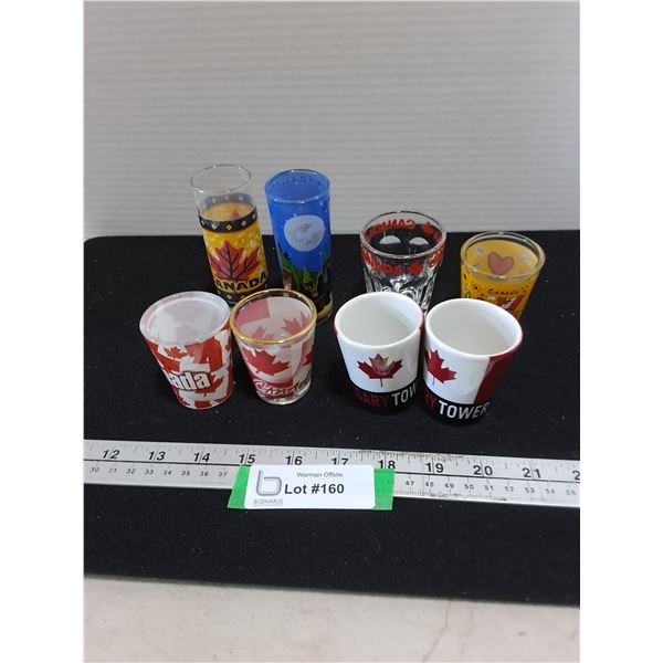 (8) Canada Themed Shot Glasses