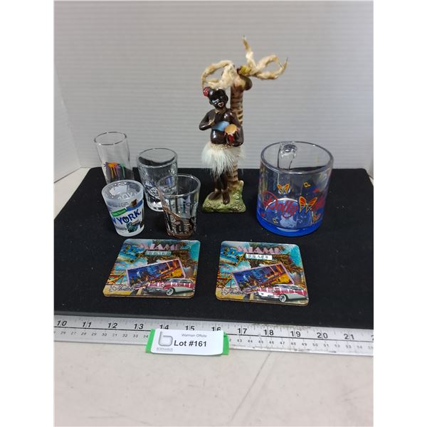 Souvenir Shot Glasses, Dollywood Mug, Miami Vice Coasters, Barton Ornament