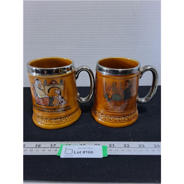 (2) Lord Nelson English Pottery Mugs (Man's Best Friend & Good Husband)