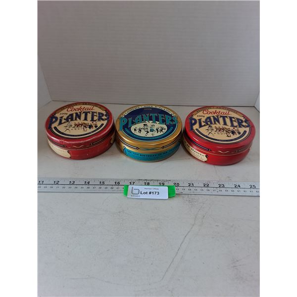 (3) Vintage Planters Tins