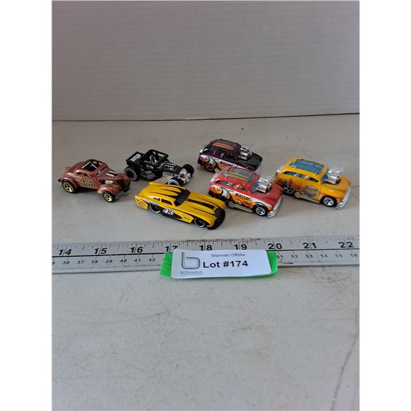 (6) Replica Die-Cast Hot Rod Vehicles