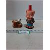 Image 1 : Vintage Wind-up Pig Bobble Head, 'Mouse on Boot' Shaker