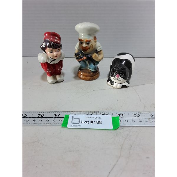 (3) Vintage Ornamental Shakers