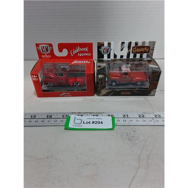 (2) NIB Mini Replica Die-Cast Vehicles (1956 Ford F150 & 1950 Studebaker 2R Truck)