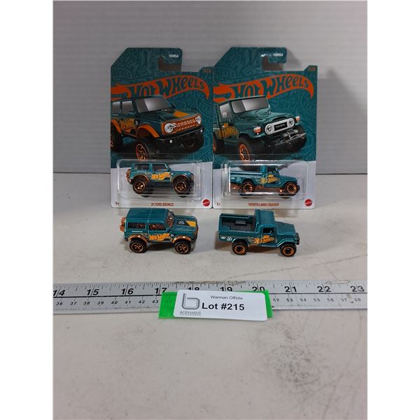 (4) Hot Wheels Die-Cast Vehicles (2 are NIB)