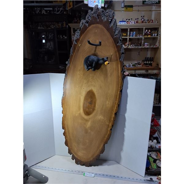 Wood Slab Coat Rack - 44" x 16" - CANNOT SHIP