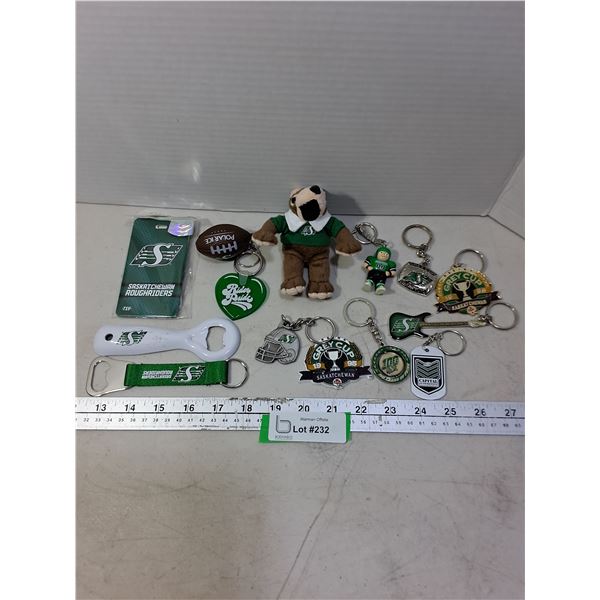 Assorted Roughrider Memorabilia (Keychains, Magnets, Bottle Openers)