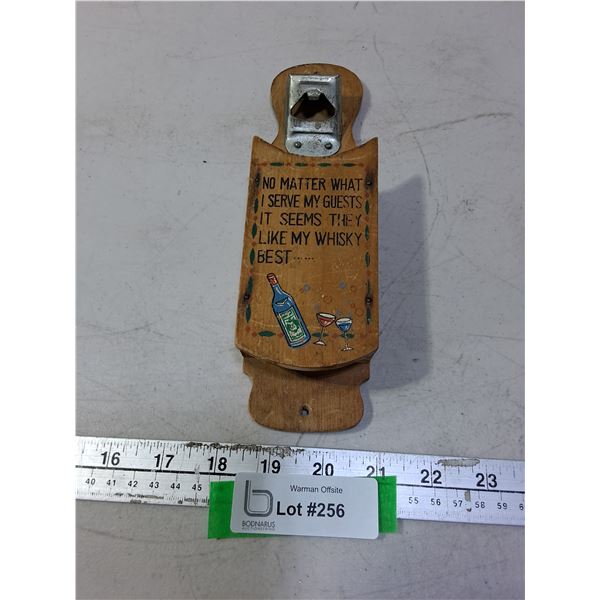 Vintage Wooden "Whisky Promotion" Bottle Opener