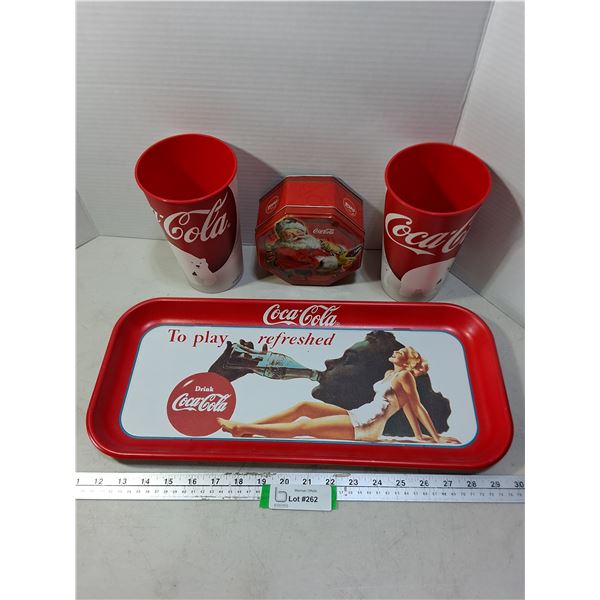 Coca-Cola Memorabilia Including 19" x 9" Metal Serving Tray