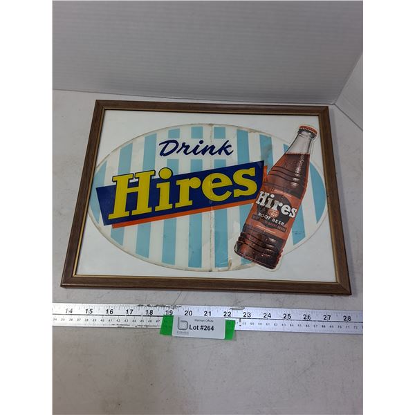 Vintage Framed 15" x 12" "Hires Rootbeer" Advertisement