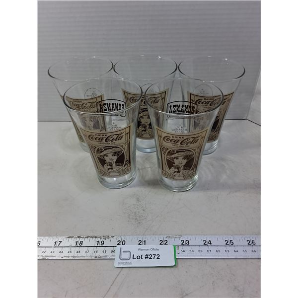 (5) Coca-Cola "Vintage Picture" Glasses