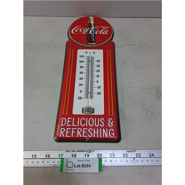 Metal Coca-Cola 16" Wall Mount Thermometer