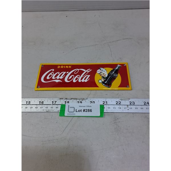 Metal Coca-Cola Wall Mount Sign