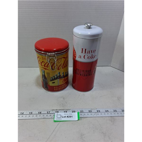 (2) Coca-Cola Tins
