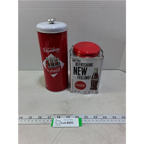 (2) Coca-Cola Tins