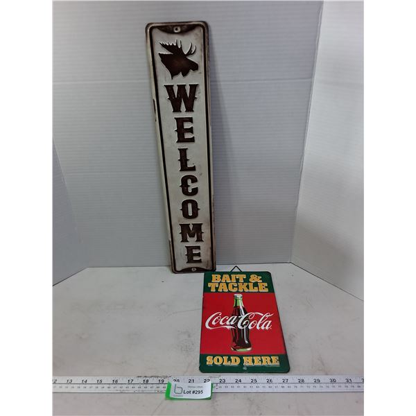 (2) "Open Road" Metal Wall Mount Signs