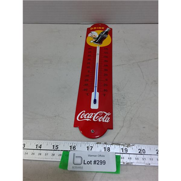 Metal Coca-Cola Wall Mount Thermometer