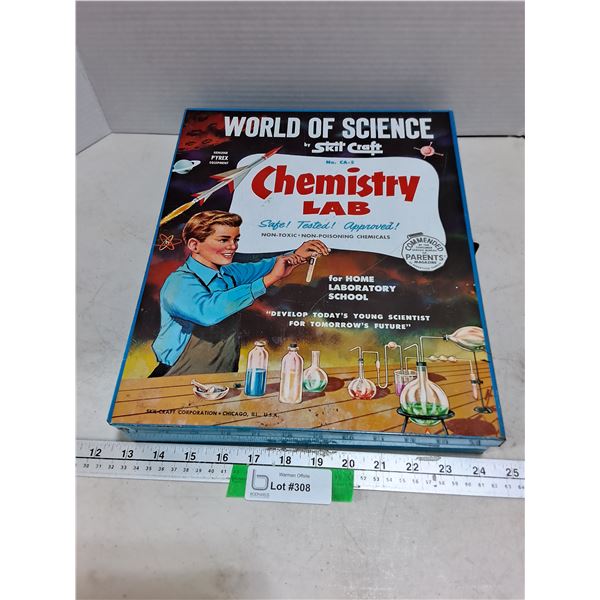 Vintage "World of Science" Chemistry Lab Metal Box w/Manuals Only