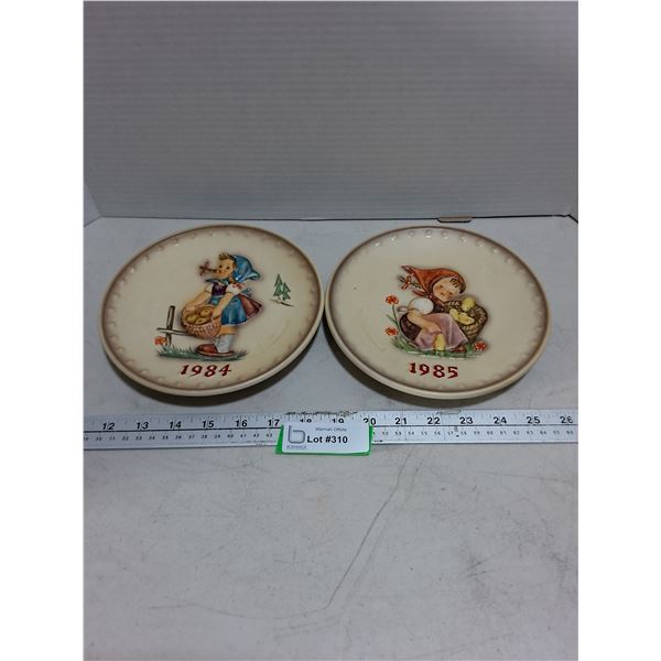 (2) Goebel Decorative Plates from 1980's West Germany