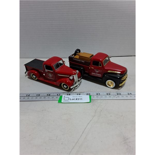 (2) Replica Die-Cast "Canadian Tire" 1940's Trucks
