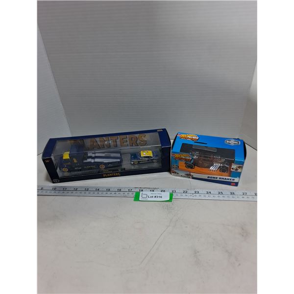 (2) NIB Replica Die-Cast Vehicle Sets (Planters & Bone Shaker)