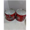 Image 2 : (3) Coca-Cola Tins (2 Are Coin Banks)